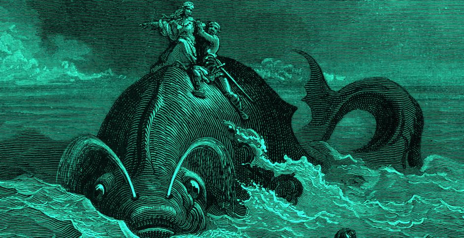 'Astolfo and Alcina on the whale' by Gustave Doré 